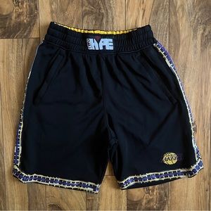 Two Hype Los Angeles Lakers Kente Dunk Short Black